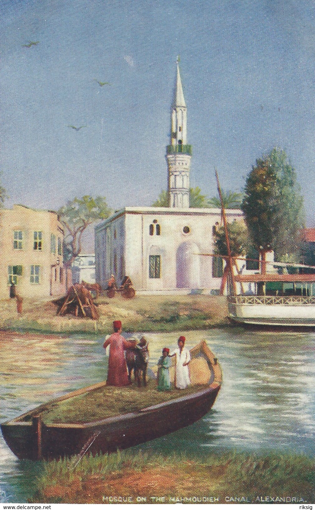 Mosque On The Mahmoudieh Canal. Alexandria. Egypt.  S-3018 - Alexandrie