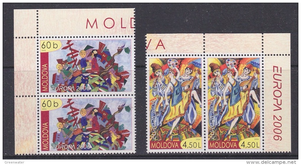 Europa Cept 2006 Moldova 2v  (pair, Corner) ** Mnh (33742C) - 2006