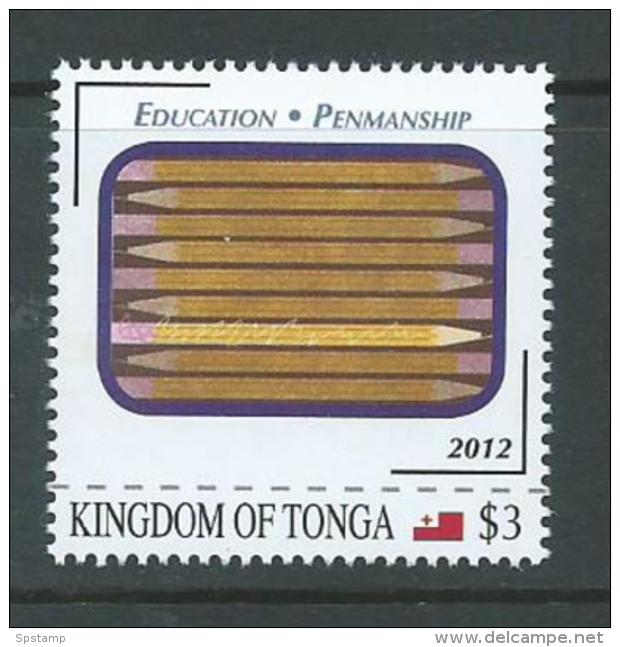 Tonga 2012 Education & Penmanship $3 Single MNH - Tonga (1970-...)
