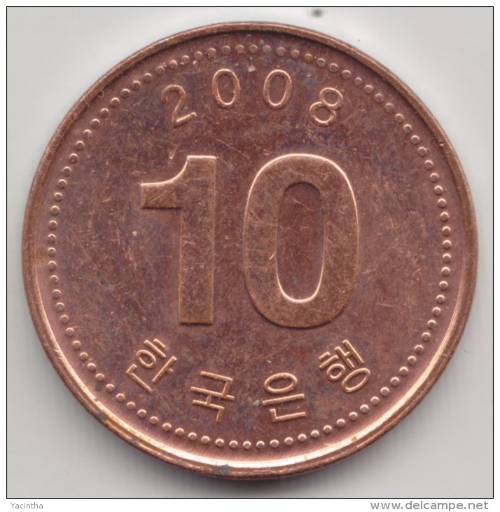 @Y@    Zuid Korea  10 Won   2008          (3908) - Corea Del Sud