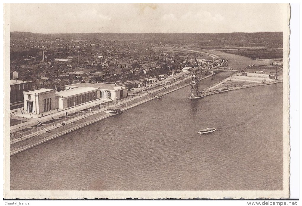 4 CP Grand Format. Exposition Liège 1939."Vue Panoramique. Meuse, Bateaux - Liege