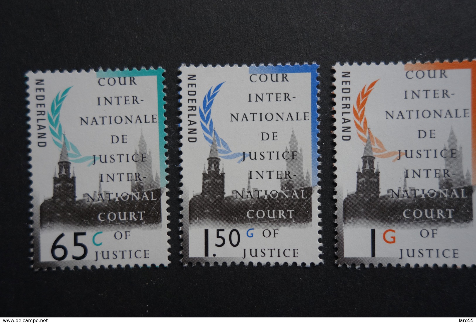 Nederland NVPH 1989 Cour Internationale De Justice  D50  D54 D55 - Service