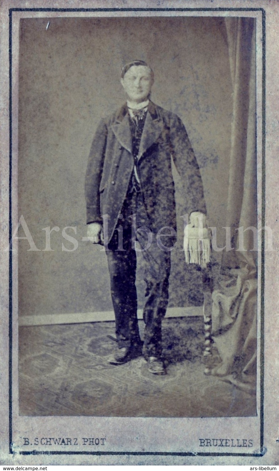 Photo-carte De Visite / CDV / Homme / Man / 2 Scans / B. Schwarz / Bruxelles - Anciennes (Av. 1900)