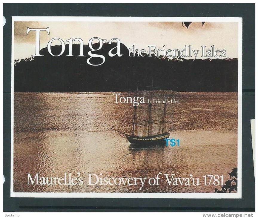 Tonga 1981 Maurelle Discovery Anniversary Miniature Sheet MNH - Tonga (1970-...)