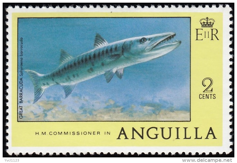 ANGUILLA - Scott #276 Great Barracuda / Mint NH Stamp - Anguilla (1968-...)