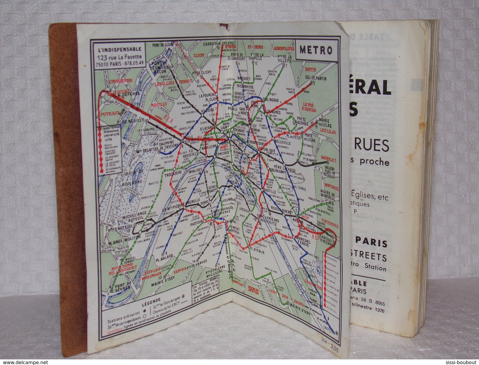 Guide Général De PARIS Par Arrondissement - Metro/Autobus/Banlieu De 1976 - Europe