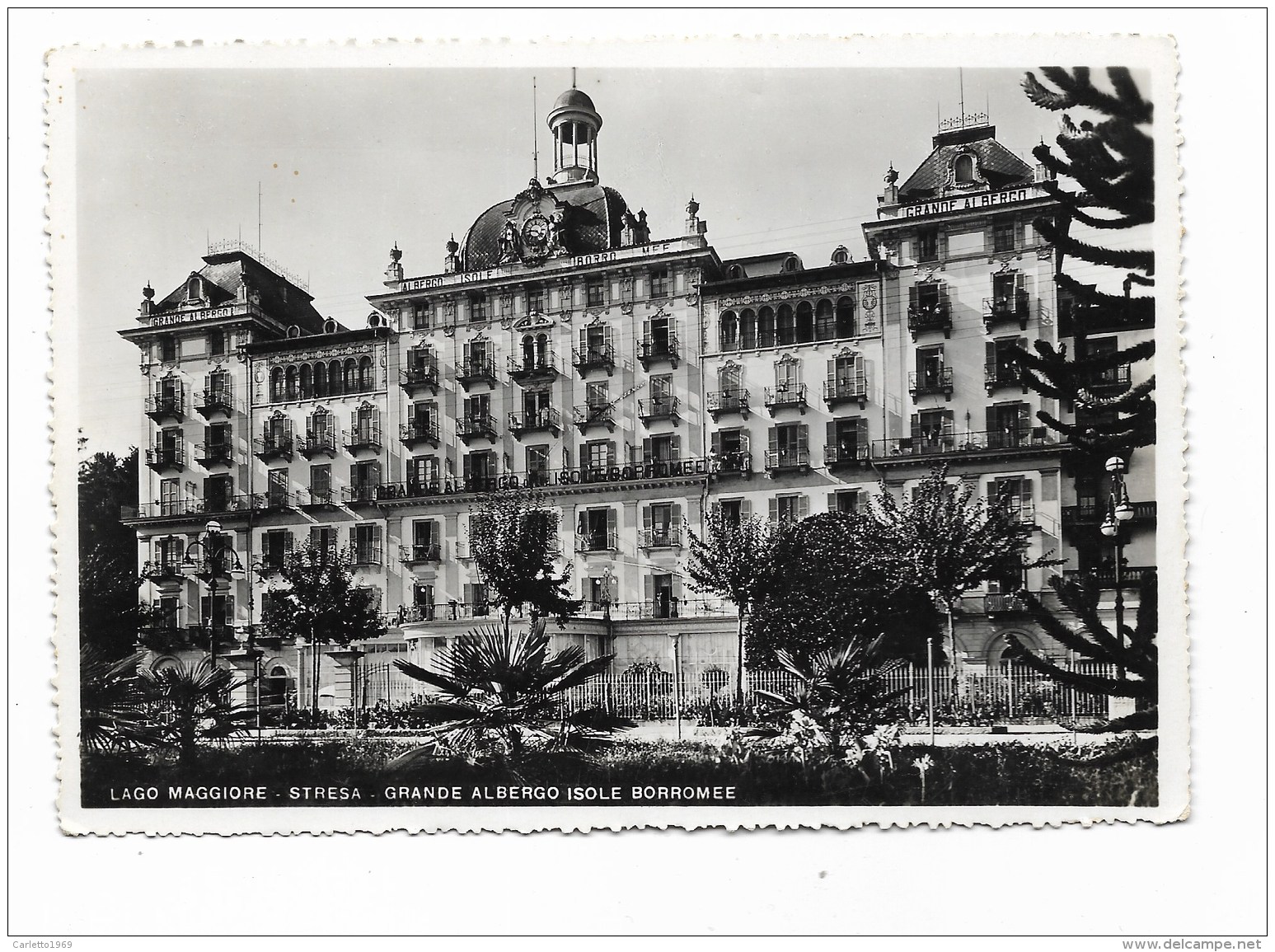 STRESA - LAGO MAGGIORE  - GRANDE ALBERGO ISOLE BORROMEE  NV  FG - Verbania