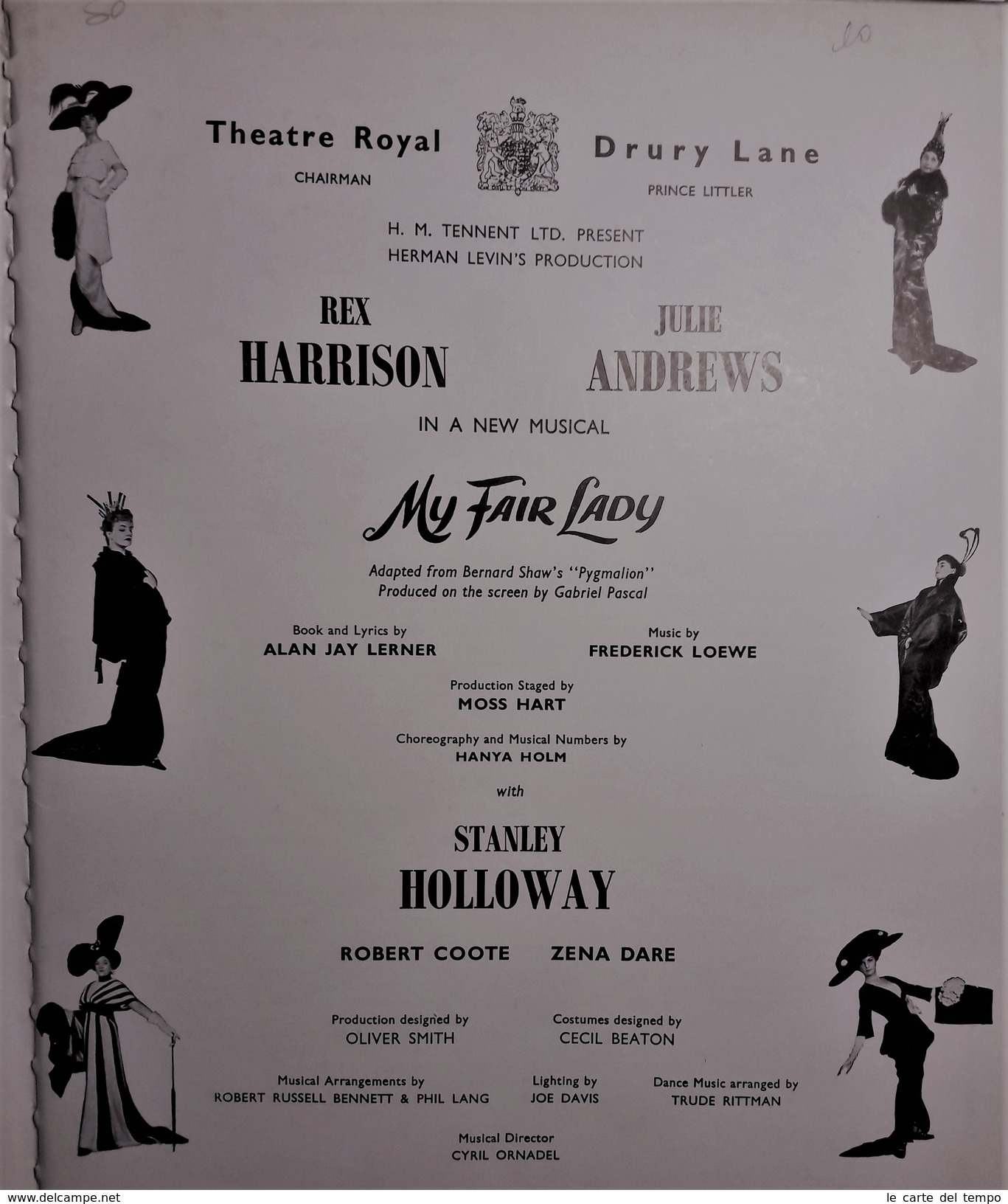 Souvenir Book - My Fair Lady. Theatre Royal Drury Lane. 1958 (Rex Harrison, Julie Andrews) - Autres & Non Classés