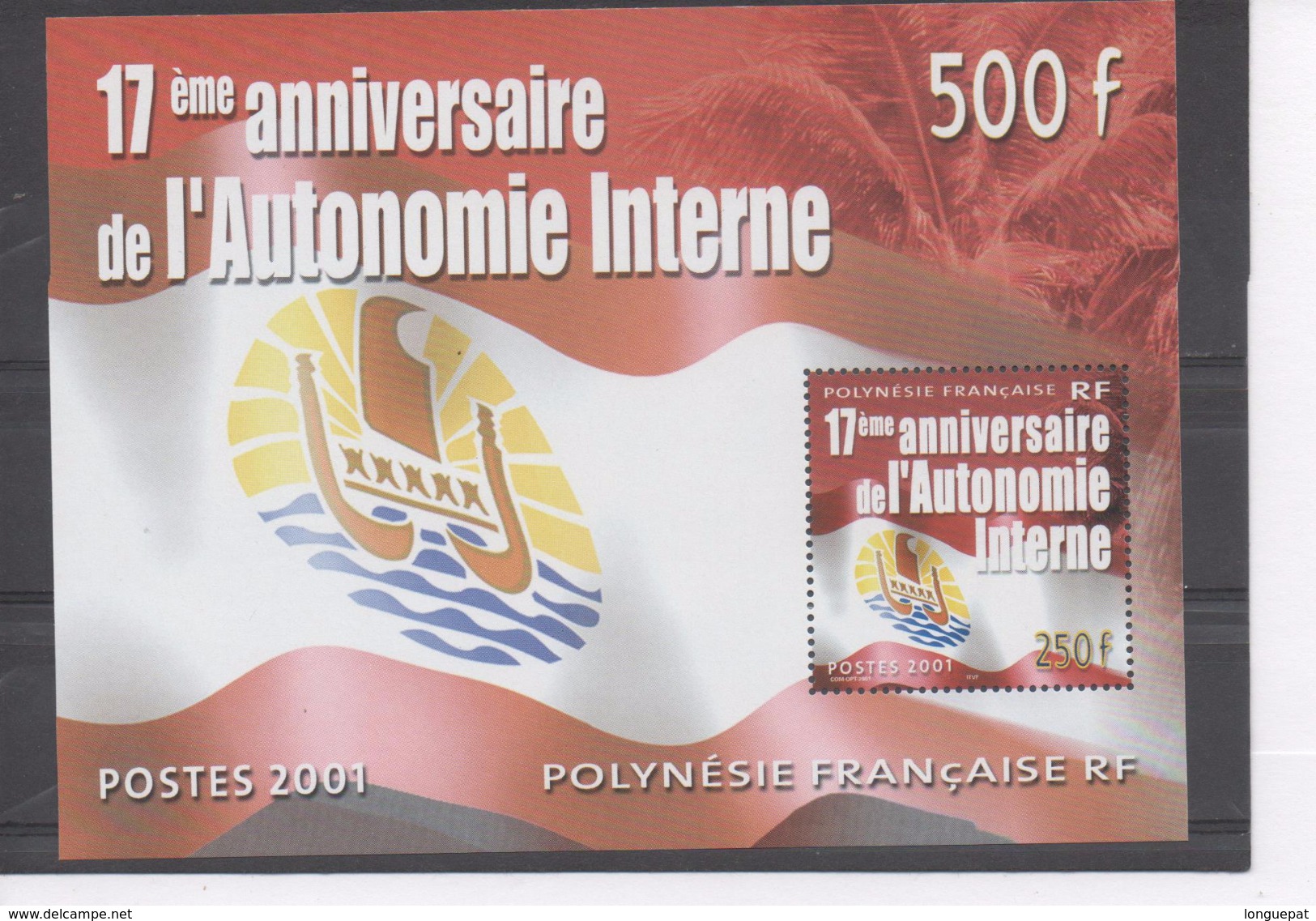 POLYNESIE Frse - Autonomie Interne : 17 Ans De L'Autonomie Interne - Blocchi & Foglietti