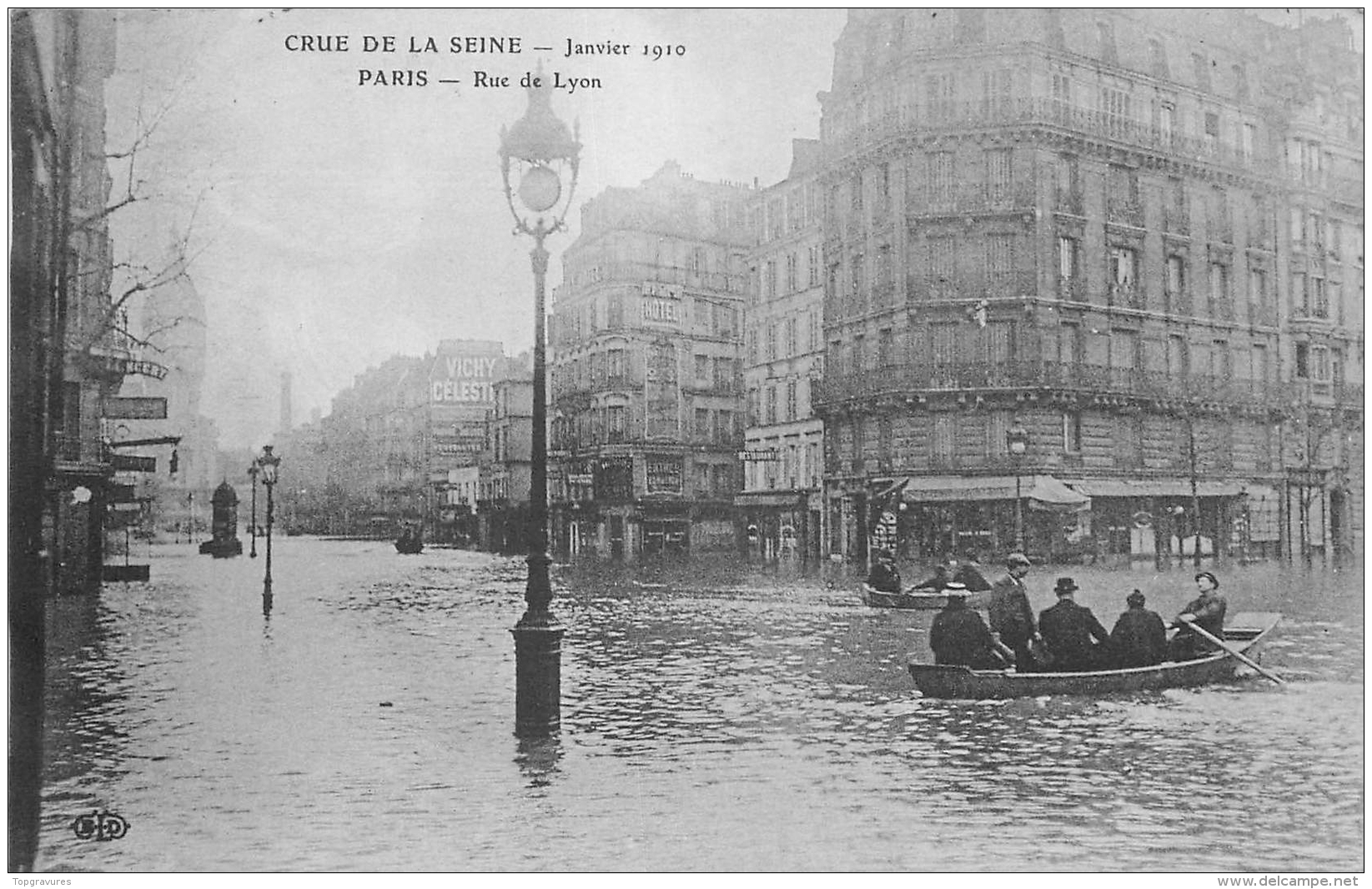 75 Paris Crue De La Seine Janvier 1910 Rue De Lyon - Autres & Non Classés