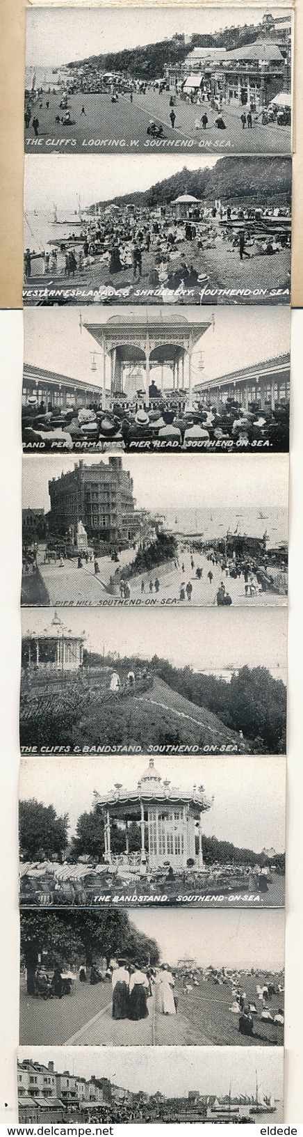 Southend On Sea Mechanichal Multi View Card With Girl Each View 6/3,5 Cms Prittlewell Village - Southend, Westcliff & Leigh