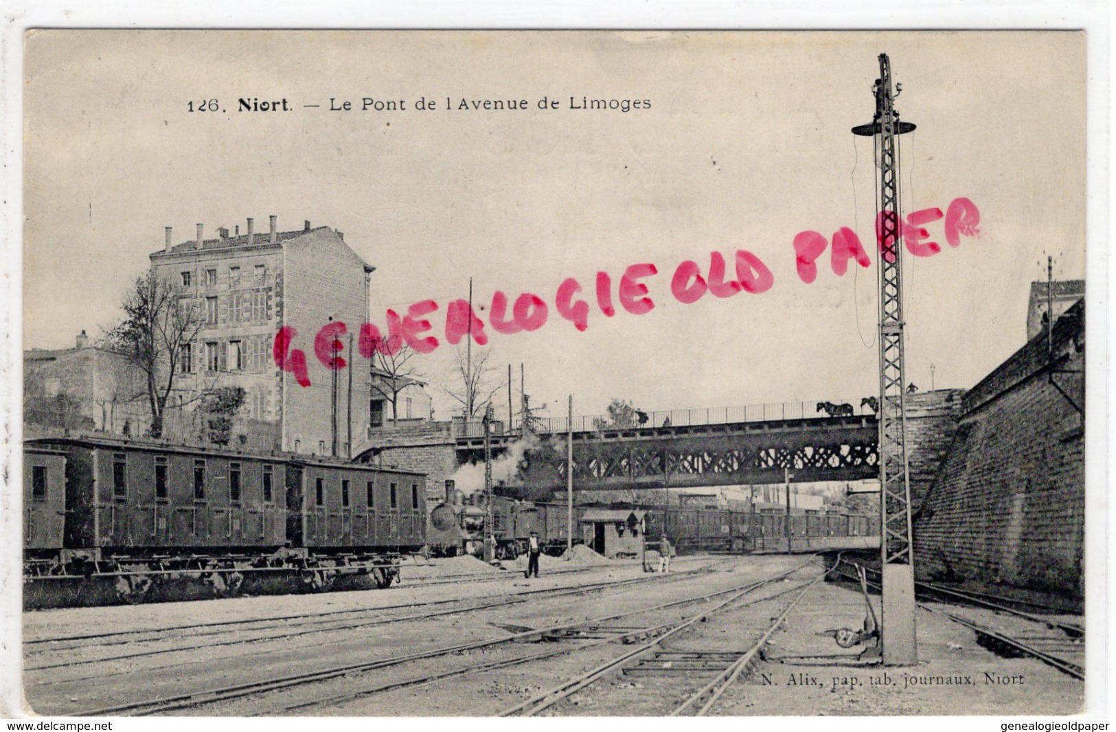 79 - NIORT -LE PONT DE L' AVENUE DE LIMOGES - GARE TRAIN - Niort