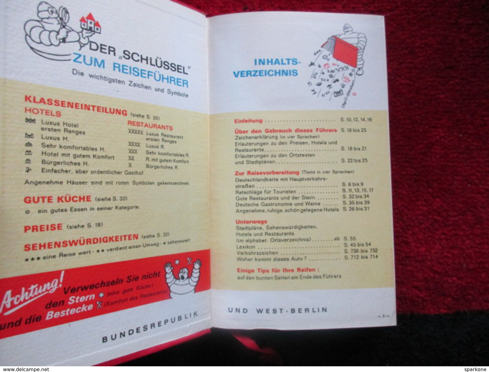 Guide Michelin Rouge / De 1968 - Deutschland Gesamt