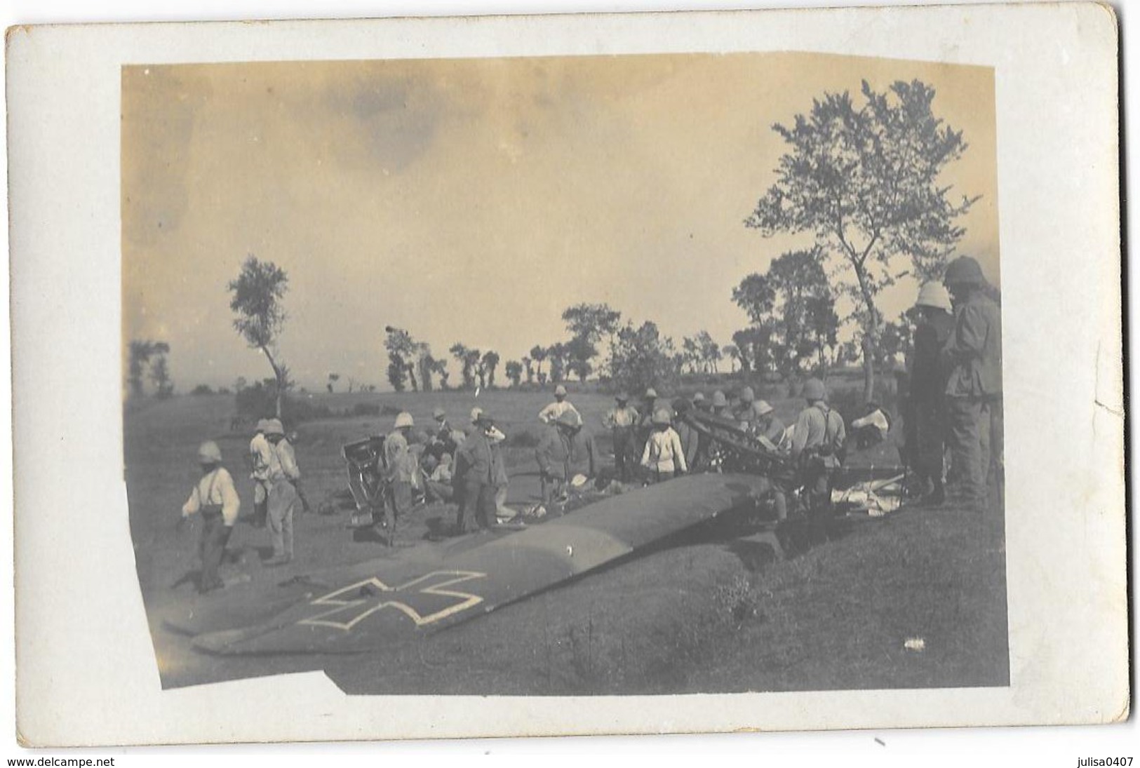 BATAILLE DE MONASTIR 1917 Carte Photo Avion Allemand Abattu à Kissovos - Macédoine Du Nord