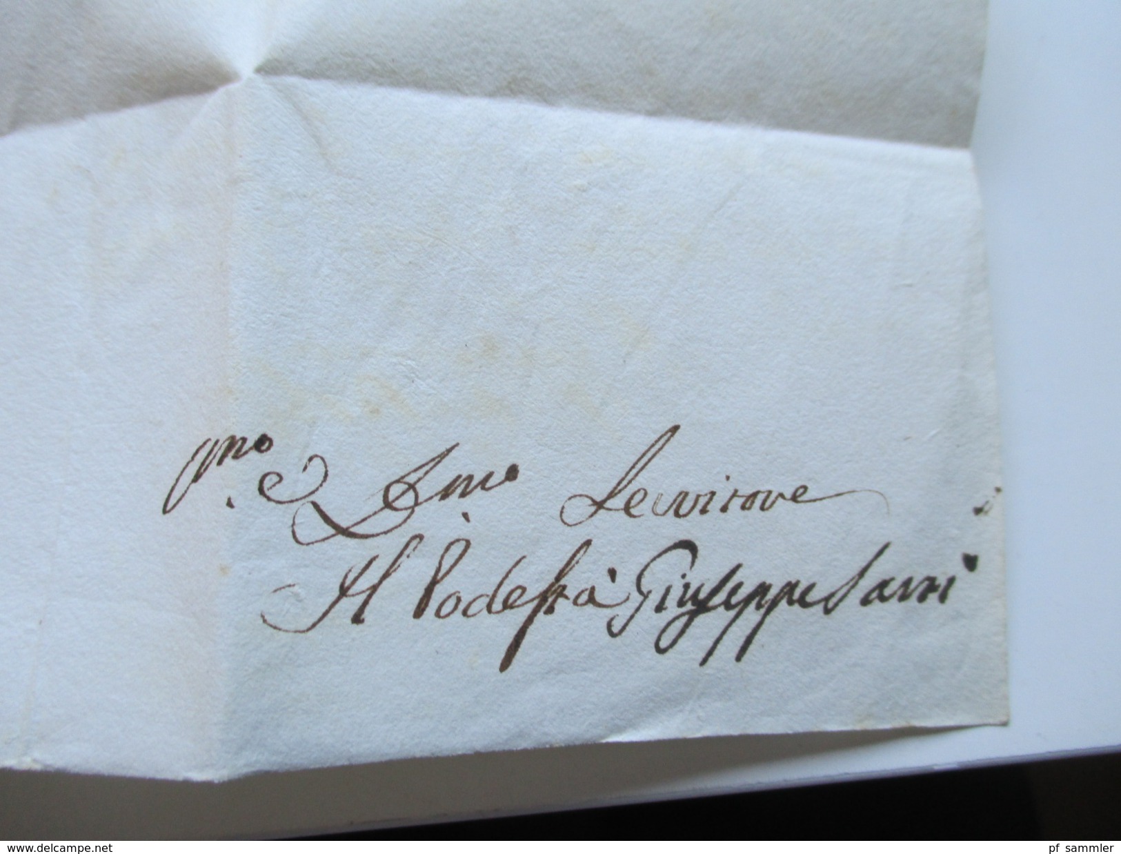 Italien Vorphila 1817 Brief nach Lugo. Interessanter Inhalt?! Stempel?? Guter Zustand!