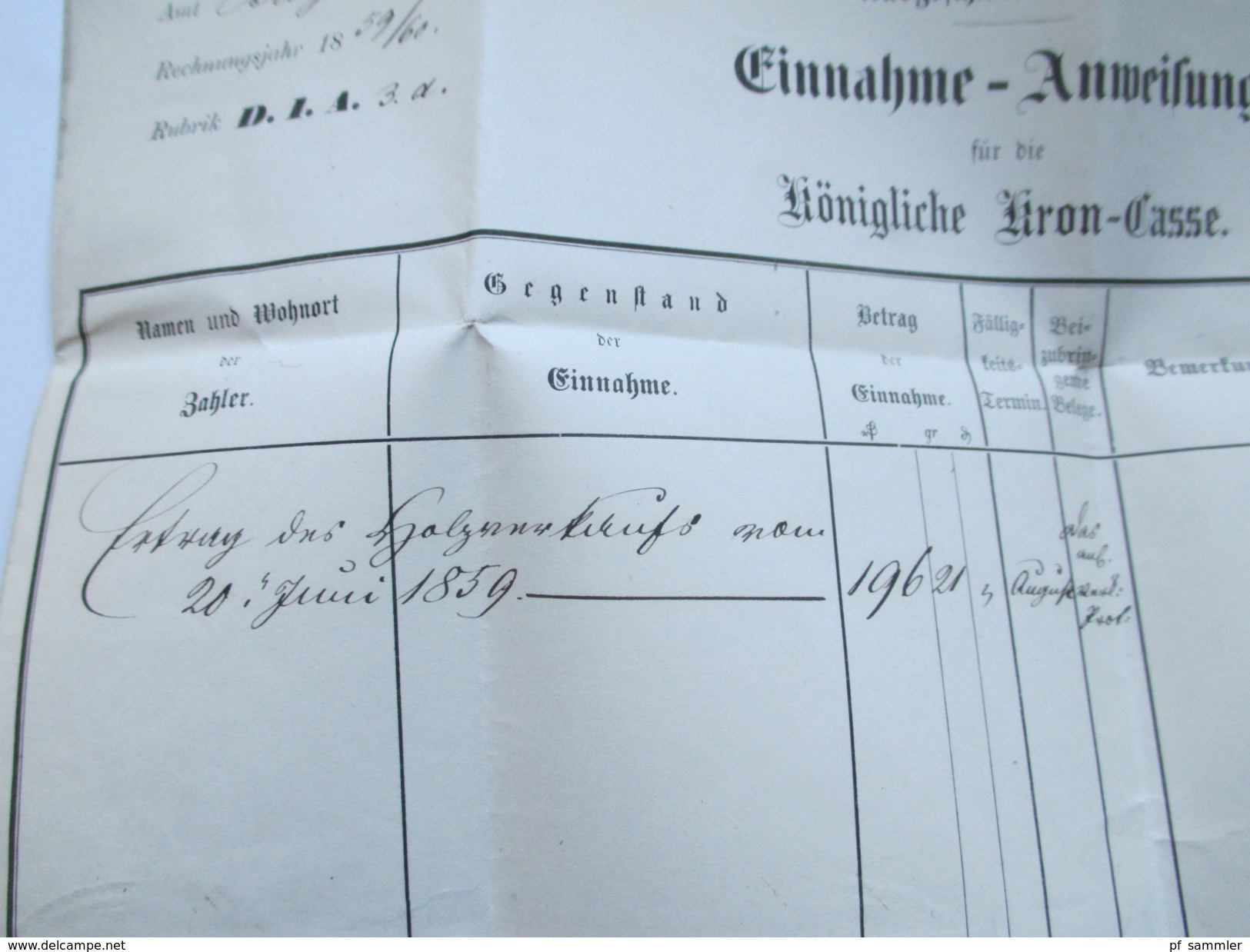 Altdeutschland Amtsbrief 1859 Hannover blauer R3 Feuser Nr. 1370 - 17 nach Dannhorst mit Papiersiegel!! Dienstpost