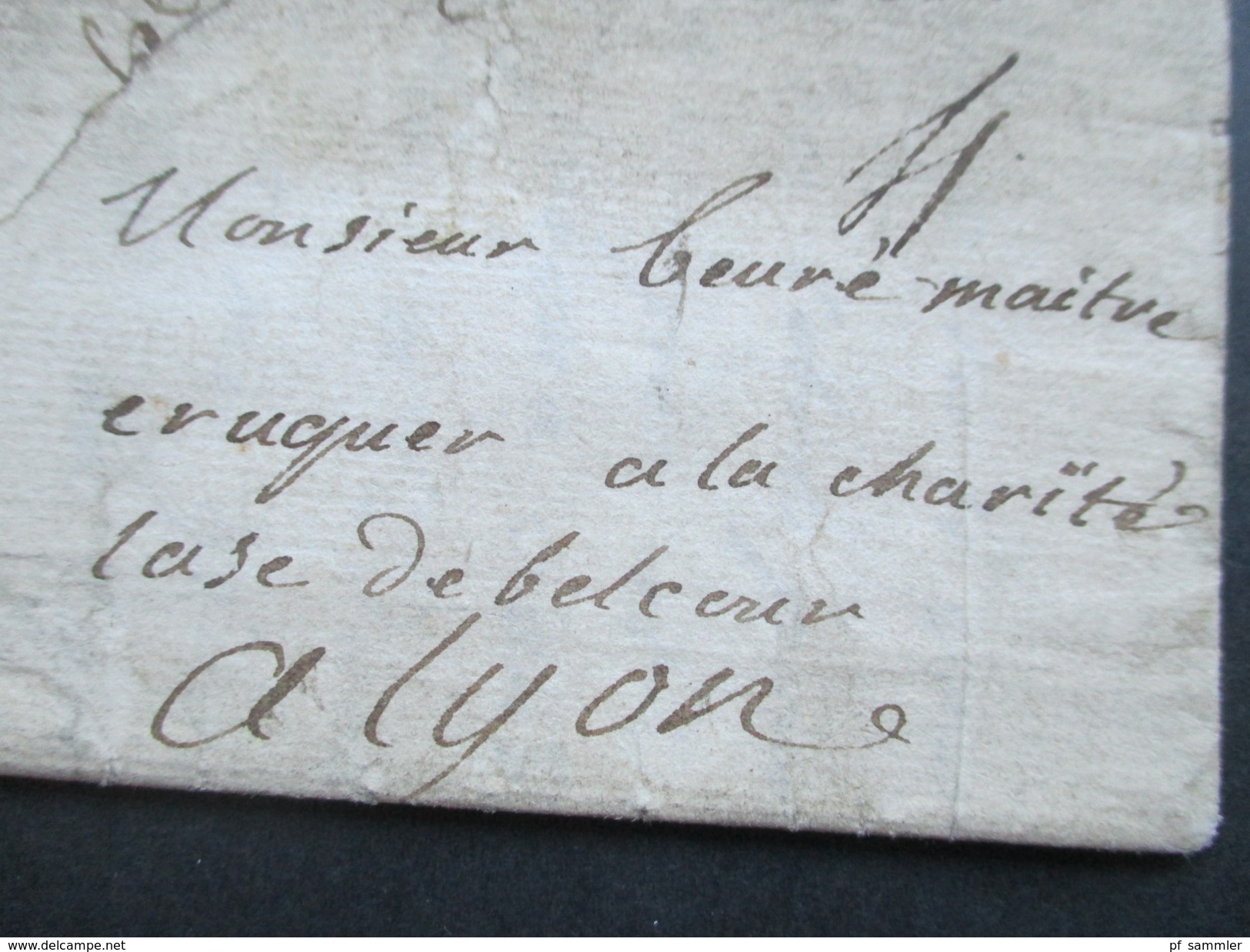 Frankreich Vorphila / Prephila Brief Nach Lyon... 18....? Interessant? - 1801-1848: Vorläufer XIX