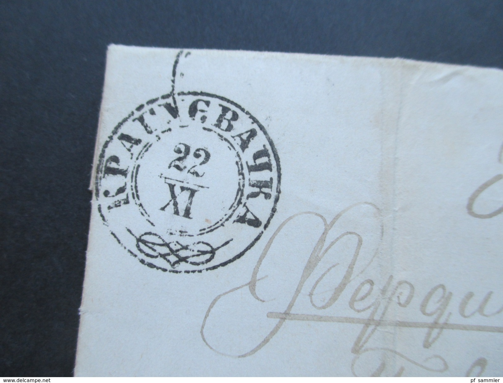 Russland Interessanter Beleg. Bartaxe 24/11 2 Stempel. - Lettres & Documents