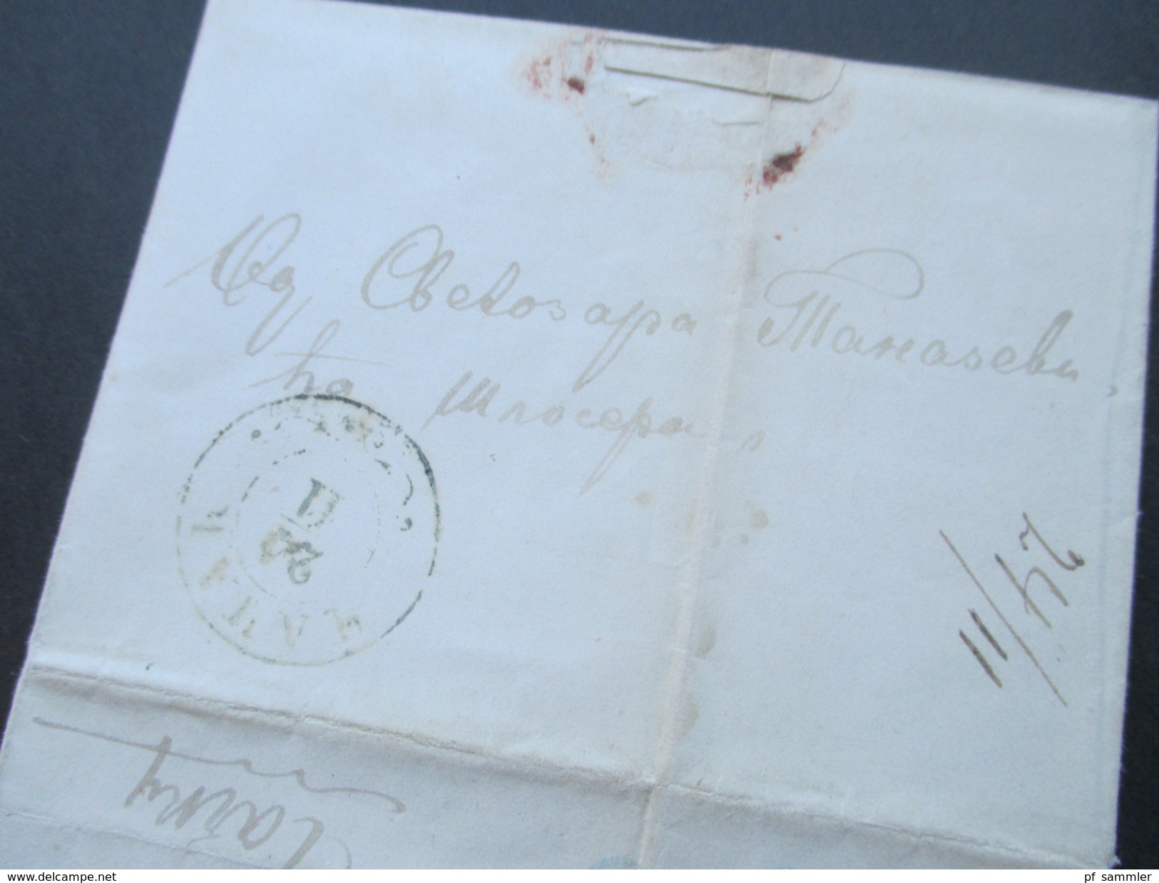 Russland Interessanter Beleg. Bartaxe 24/11 2 Stempel. - Lettres & Documents