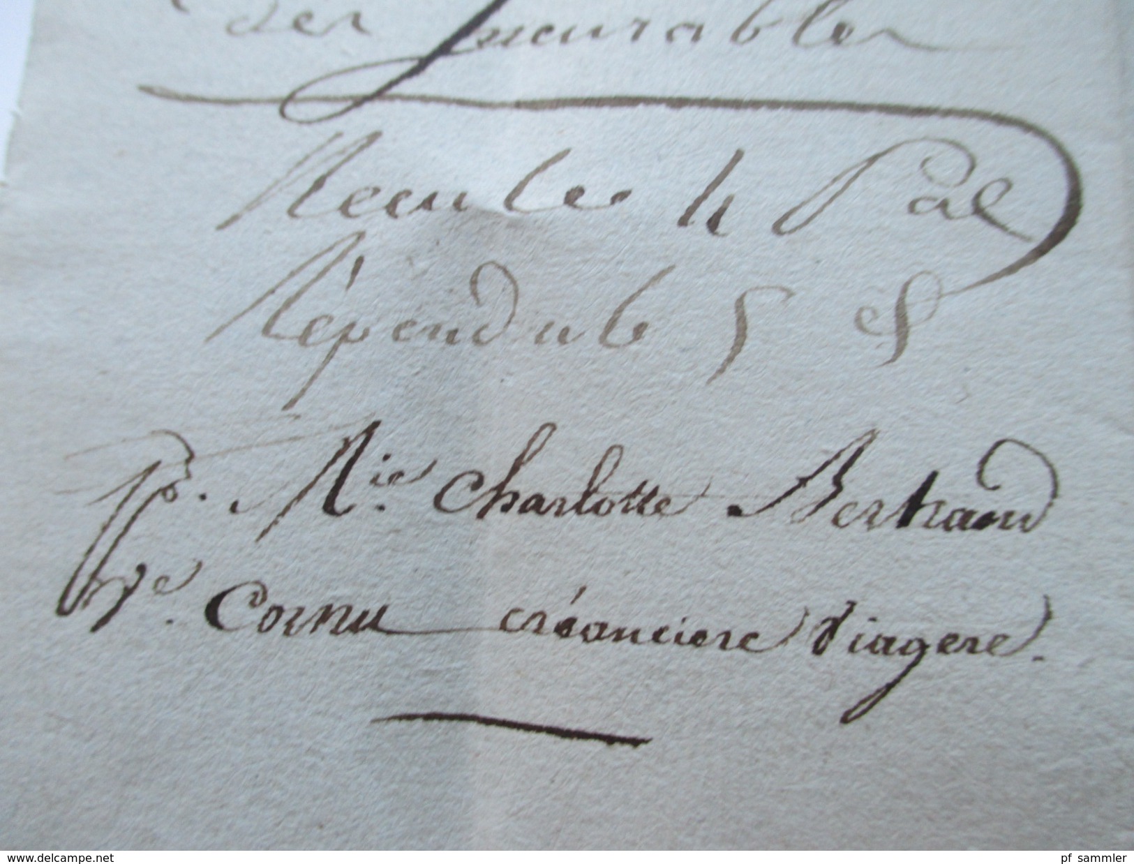 FRankreich Vorphila / Prephila Anfang 19. Jahrhundert?! Blauer Stempel: Charite A Lyon - 1801-1848: Precursors XIX