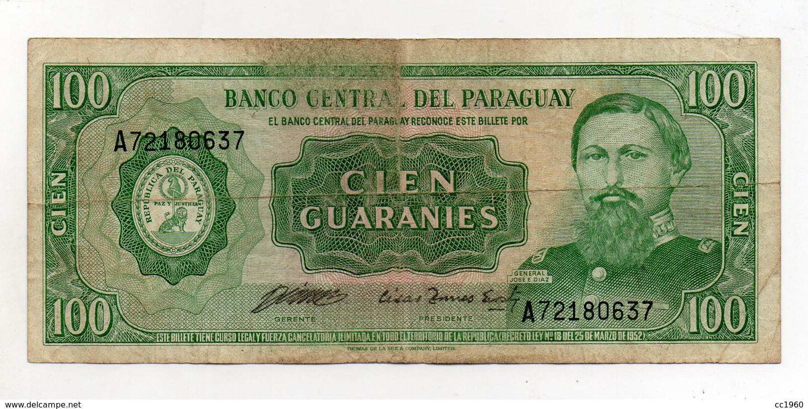 Paraguay - Banconota Da 100 Guaranies - Usata - (FDC1732) - Paraguay