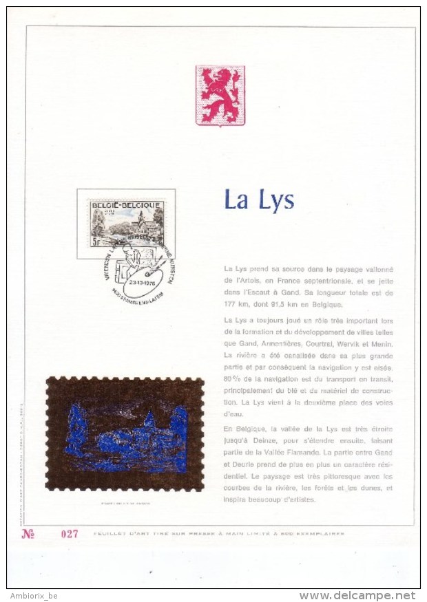 Carte Max Gold - Feuillet Or - 1834 - La Lys - 1971-1980