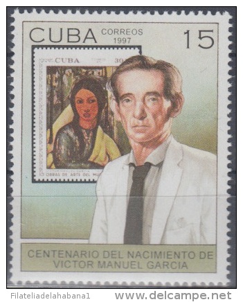 1997.6- * CUBA 1997. MNH. CENTENARIO NACIMIENTO DEL PINTOR VICTOR MANUEL. ARTE. PAINTING. - Unused Stamps