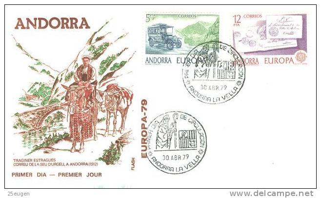 SPANISH ANDORRA 1979 EUROPA CEPT FDC - 1979