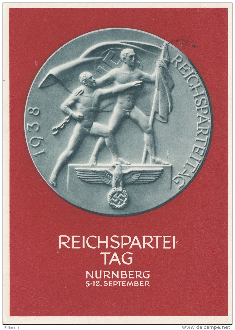 Propagandakarte: Reichsparteitag 1938 - Ganzsache - Sonstige & Ohne Zuordnung