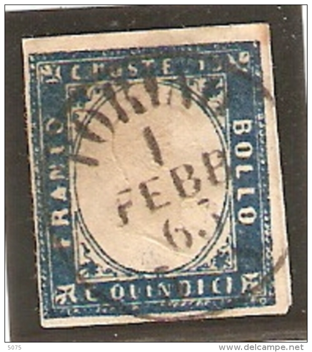 1863 Victor Emanuel Yvert 10 Obl Torino - Usati