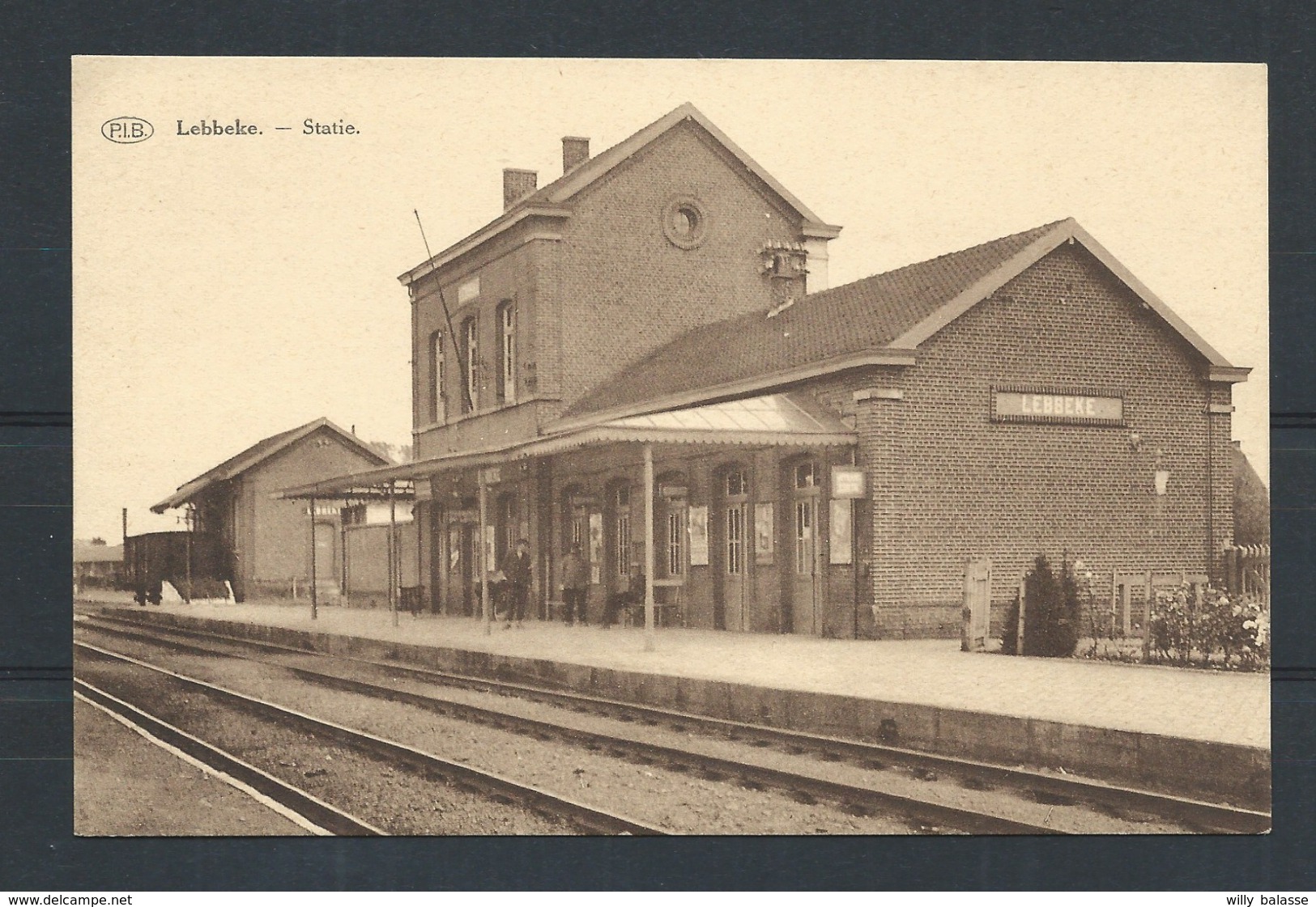 +++ CPA - LEBBEKE - Statie - Station - Gare - P.I.B.  // - Lebbeke