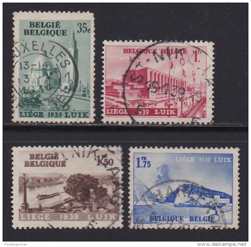 BELGIUM, 1938, Used Stamp(s), Water Exposition,  MI 482-485,  #10320,  Complete - 1936-1951 Poortman