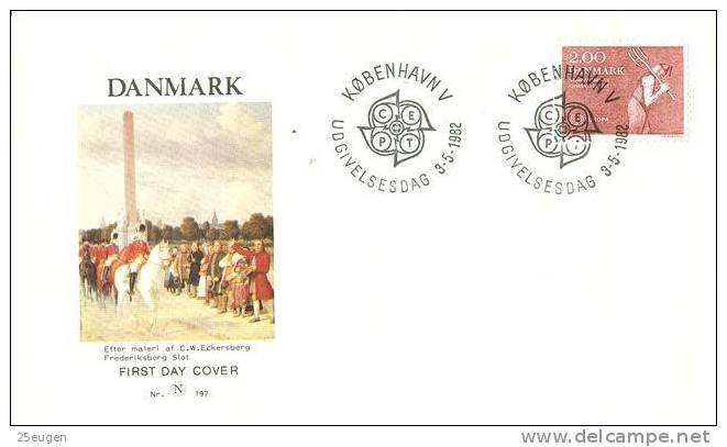 DENMARK  1982 EUROPA CEPT    FDC - 1982