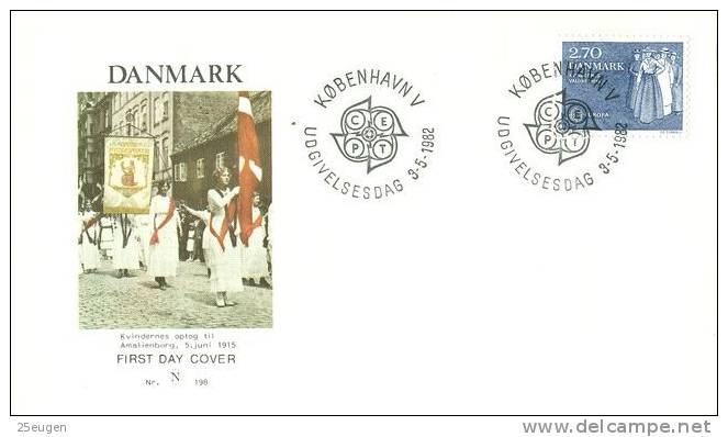 DENMARK  1982 EUROPA CEPT    FDC - 1982