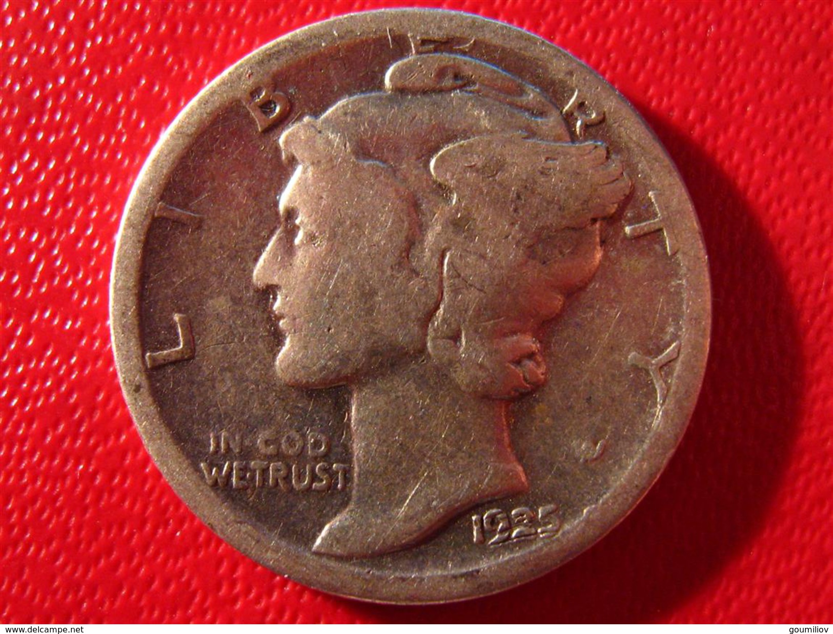 Etats-Unis - USA - One Dime 1925-S - Double Frappe Sur La Date, Double Die 3496 - 1916-1945: Mercury (Mercure)