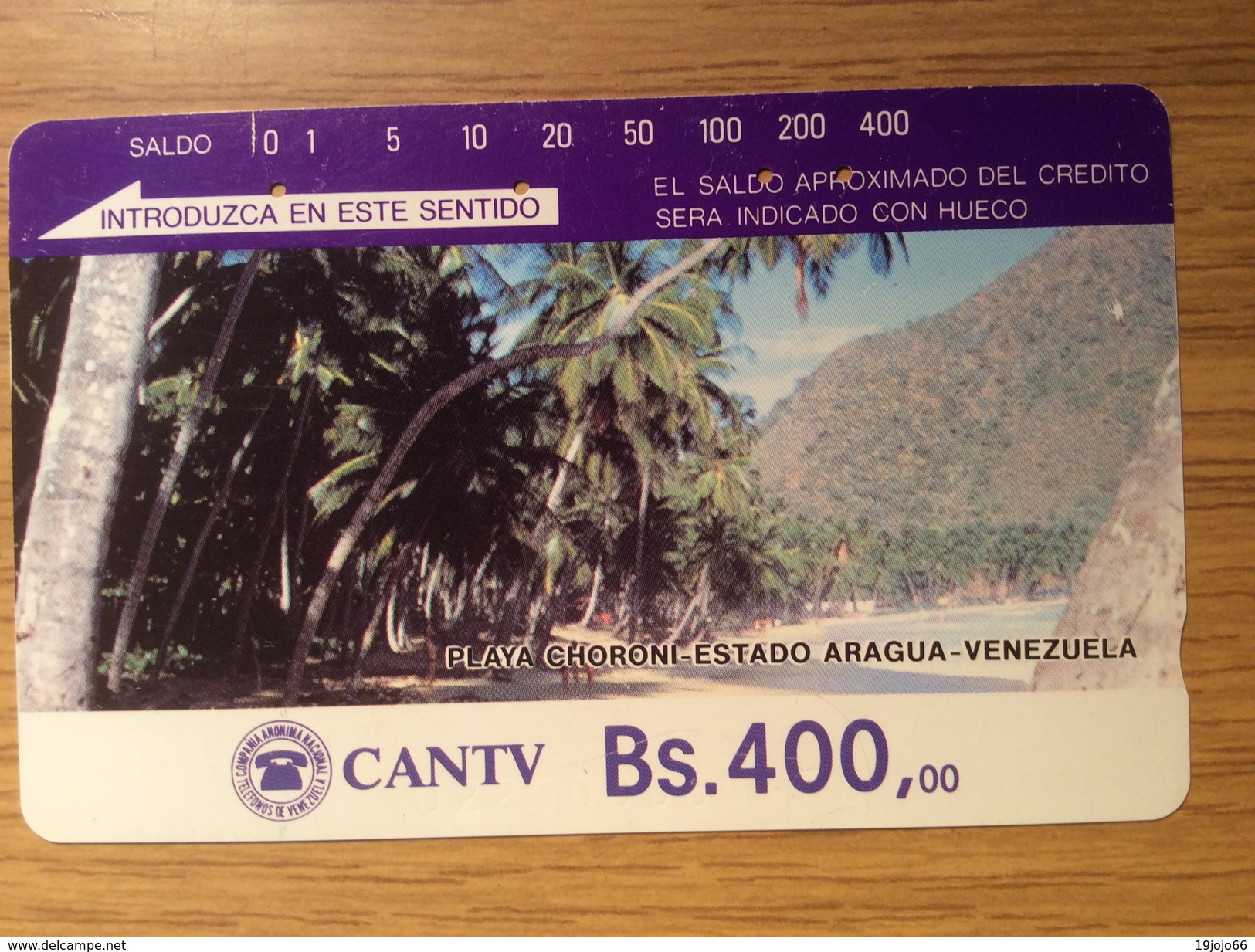 Very Early Issue Tamura System Venezuela 400 BS   -  Old Used Card - Venezuela