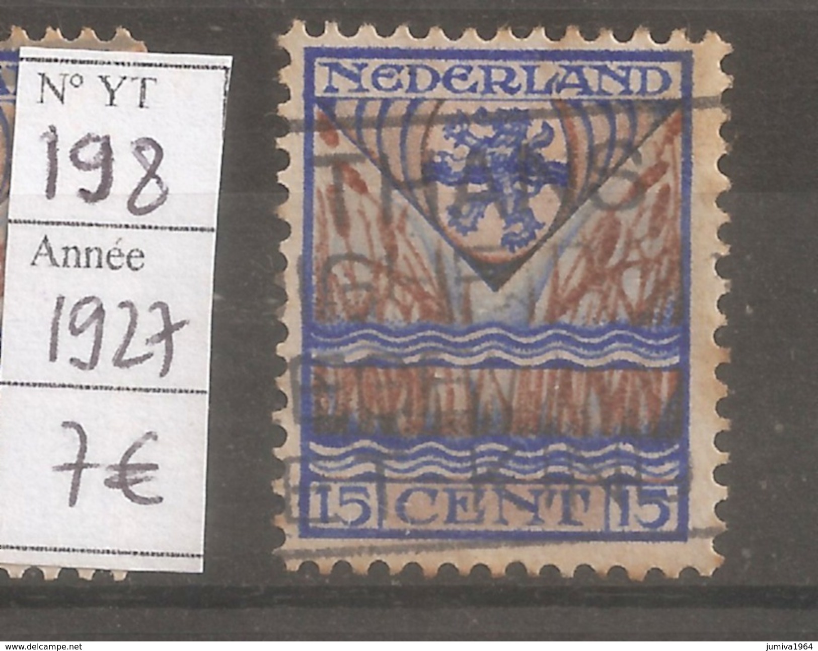 Pays Bas - Nederland - 1927 - N° 198  - Oblitéré - Côte 7 Euros - Oblitérés