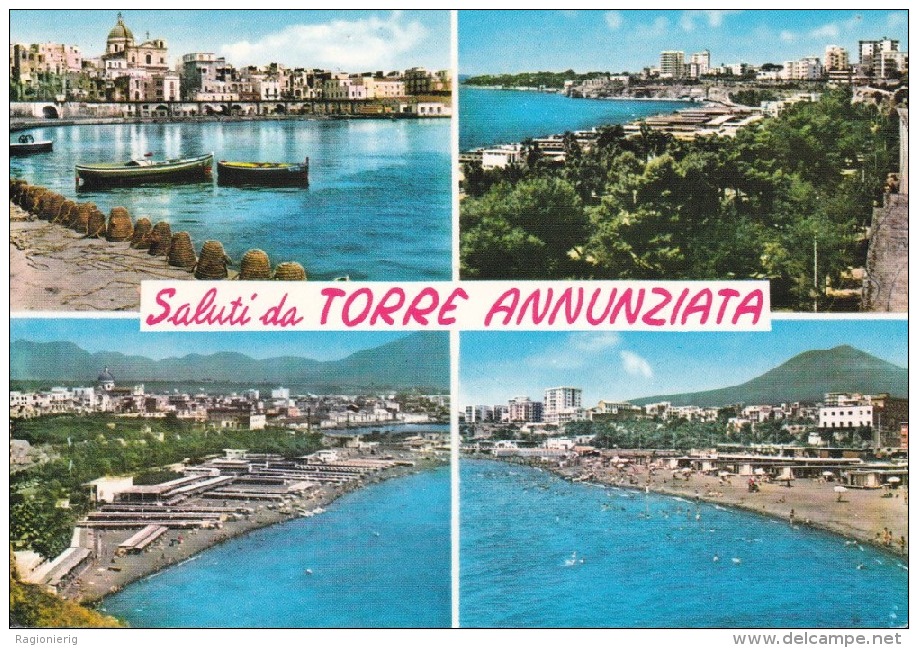 NAPOLI - Saluti Da Torre Annunziata - 4 Vedute - 1970 - Torre Annunziata