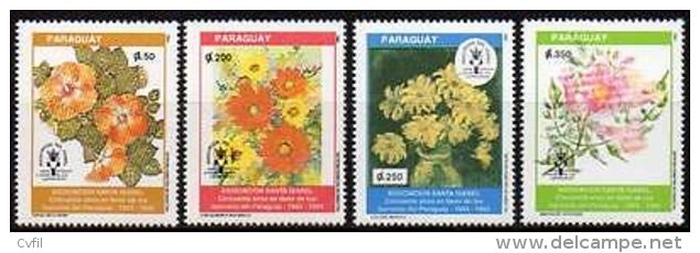 PARAGUAY 1993. Association Sainte Isabelle Pour Des Lépreux. Fleurs (4) - Other & Unclassified