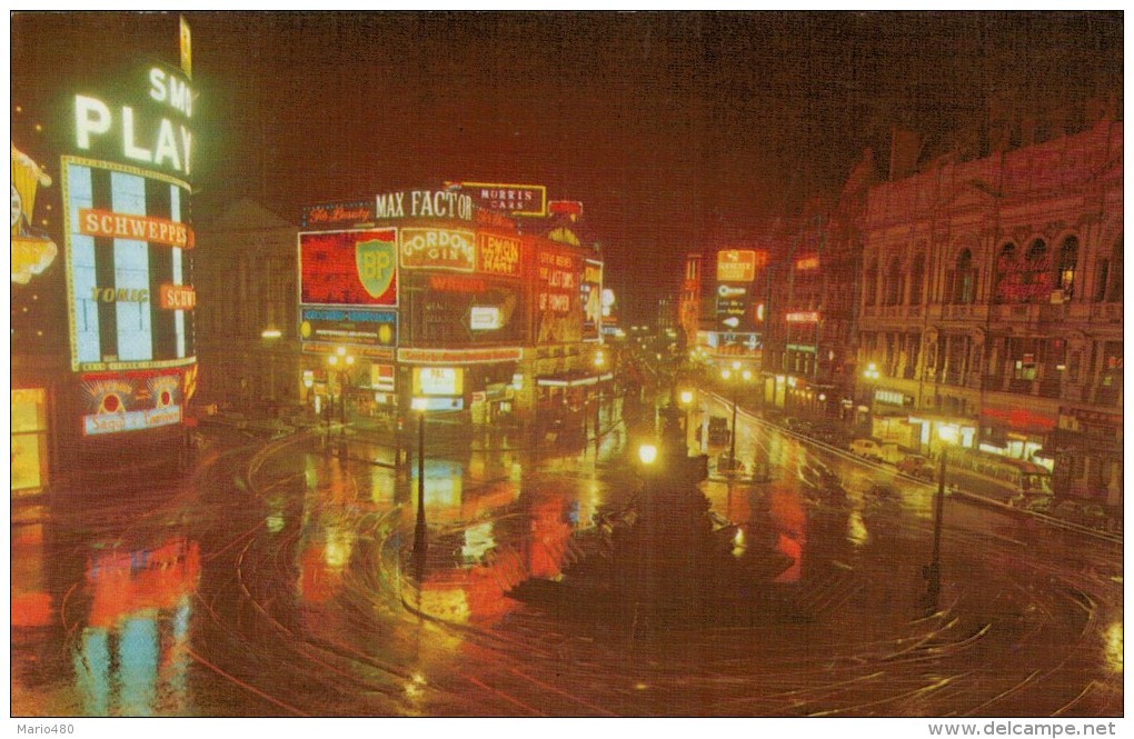 LONDON  PICCADILLY  AT  NIGHT       2 SCAN      (NUOVA) - Piccadilly Circus