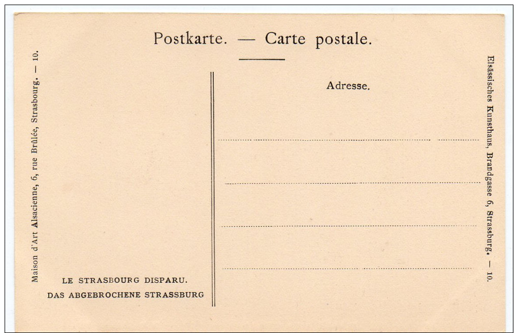 STRASBOURG - LE QUAI AUX CHEVAUX A LA KRUTENAU - 1869 -  Le Strasbourg Disparu - Maison D´Art Alsacienne - Strasbourg