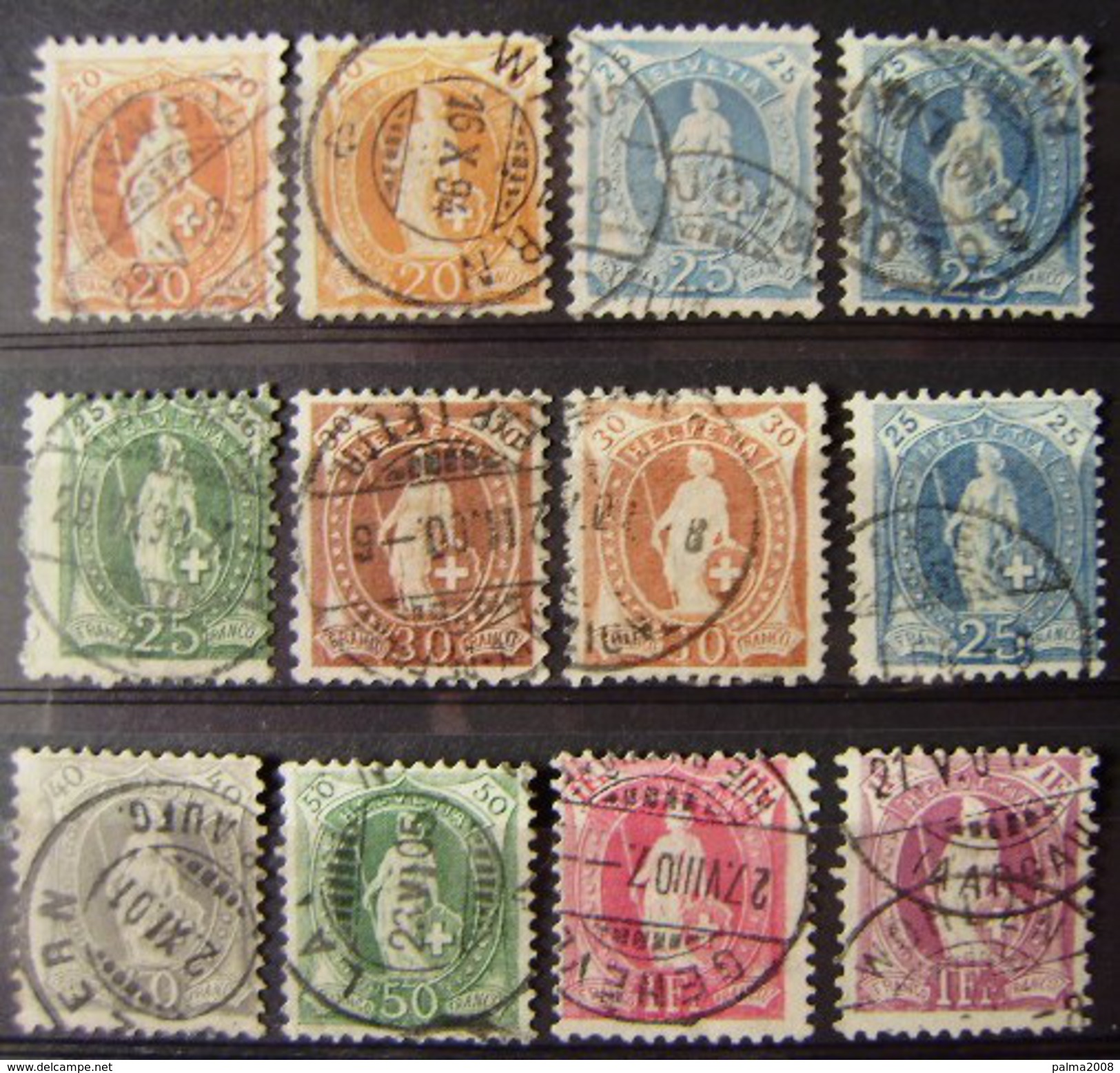 SUIZA - LOTE DE 12 CLASICOS - SELLOS USADOS - - ( M 002 ) - Usados