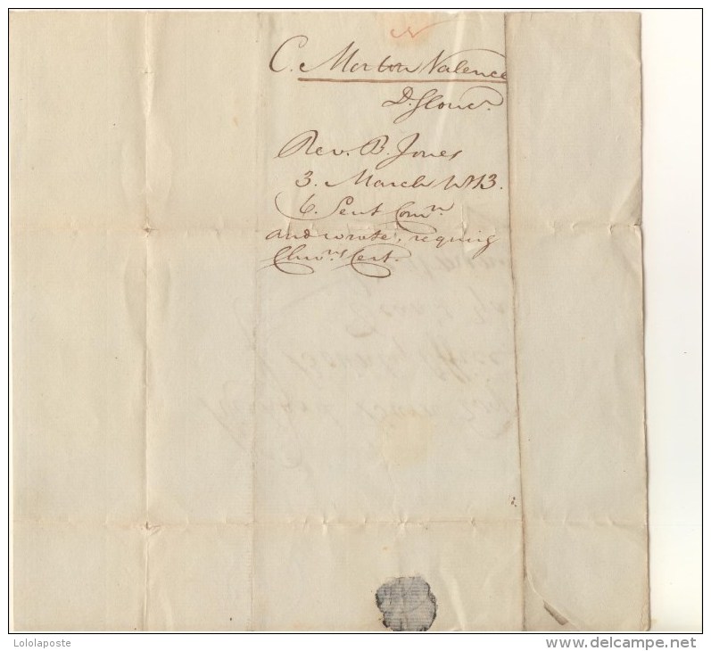 U.K. - LSC Du 4/03/1818 Pour Westminster - Marque Linéaire GLOUCESTER Peu Lisible - ...-1840 Precursores