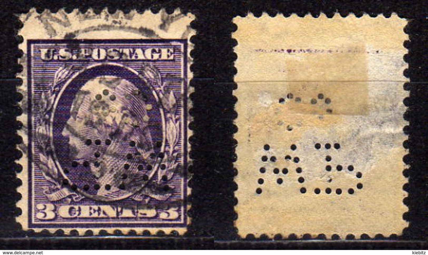 USA1916 - MiNr: 225 Perfin  Used - Zähnungen (Perfins)