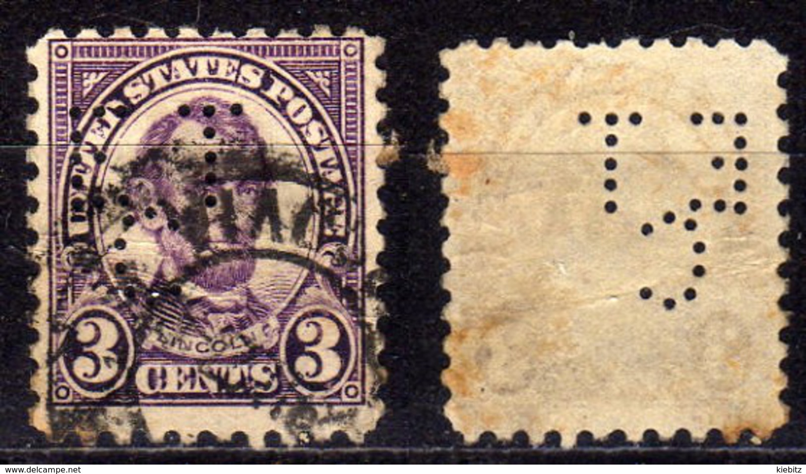 USA1922 - MiNr: 264 Perfin  Used - Zähnungen (Perfins)