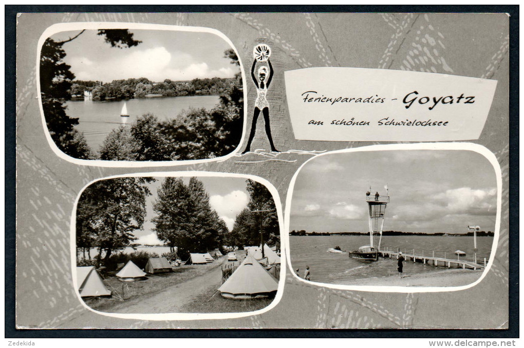 1180 - Alte MBK Ansichtskarte - Goyatz Ferienparadies - Gel 1966 - PGH Rotophot - Dahme