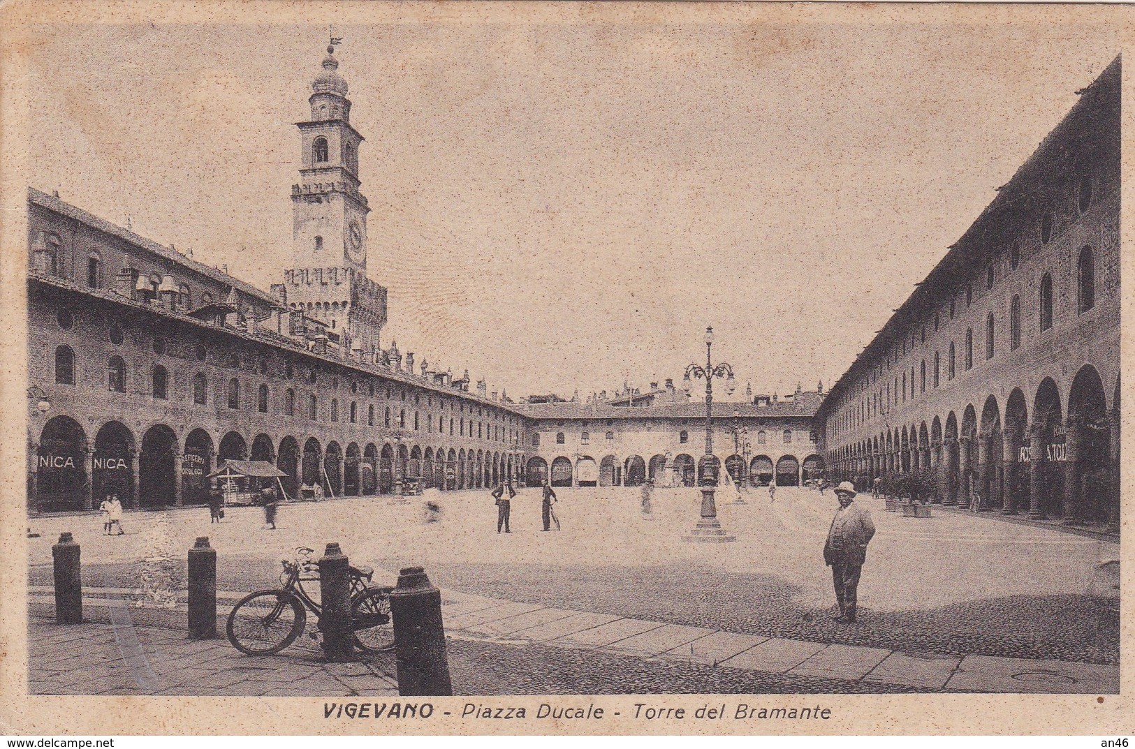 VIGEVANO - PIAZZA DUCALE TORRE DEL BRAMANTE VG  AUTENTICA 100% - Vigevano