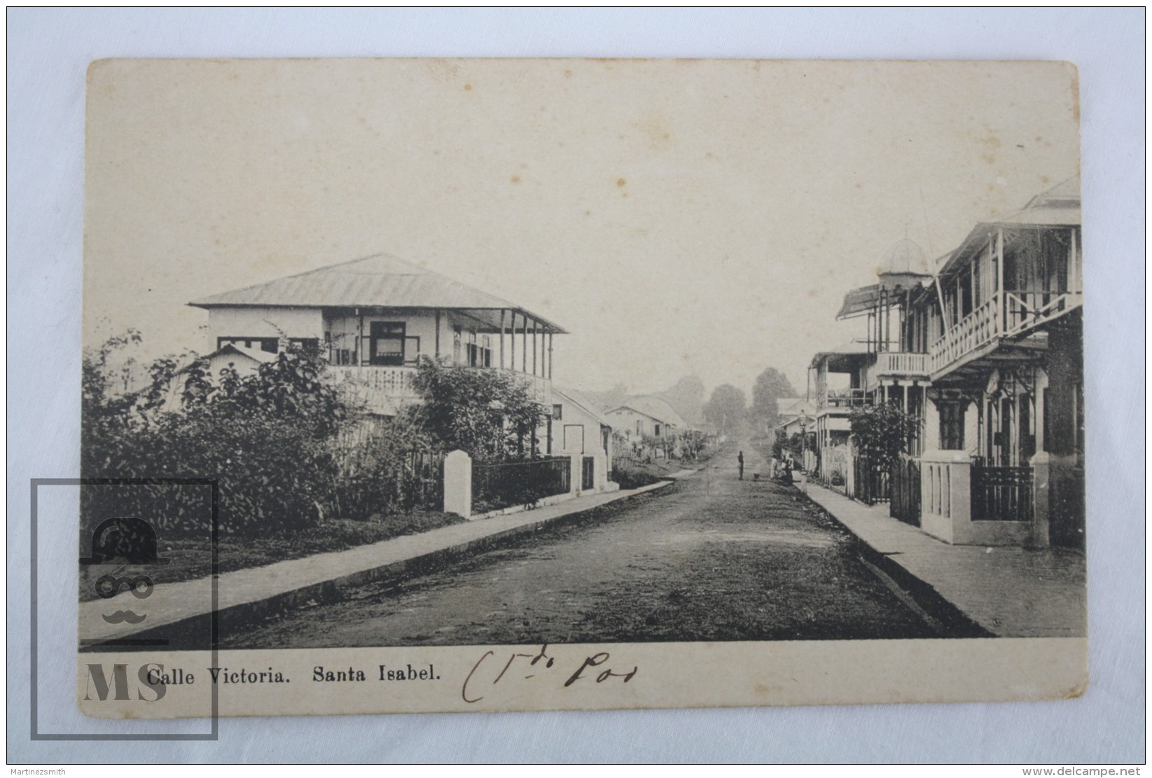 Early 20th Century Postcard Equatorial Guinea, Fernando Poo - Calle Victoria, Santa Isabel - Unposted - Guinea Equatoriale