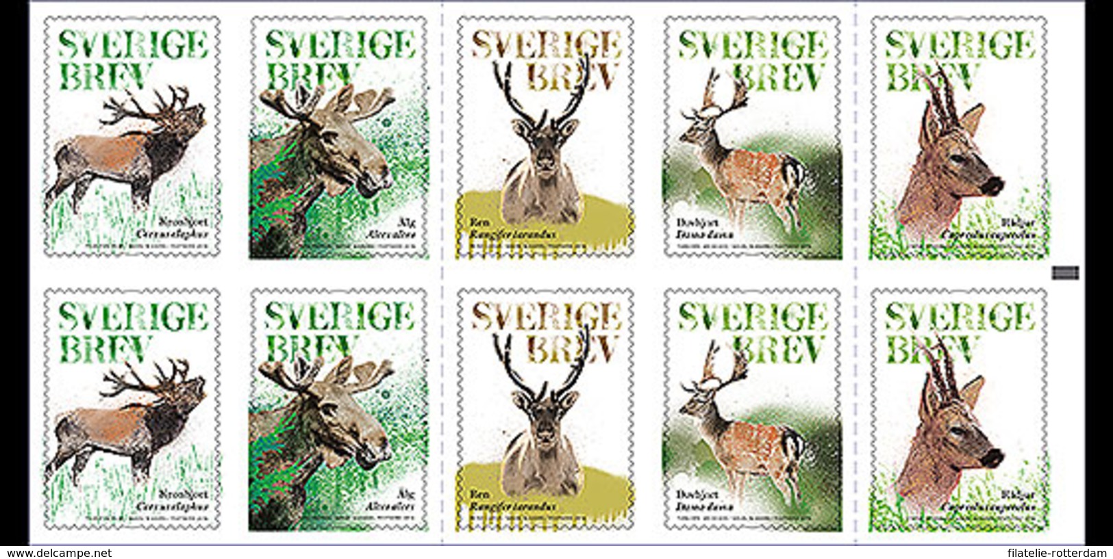 Zweden / Sweden - Postfris / MNH - Booklet Herten 2016 - Unused Stamps