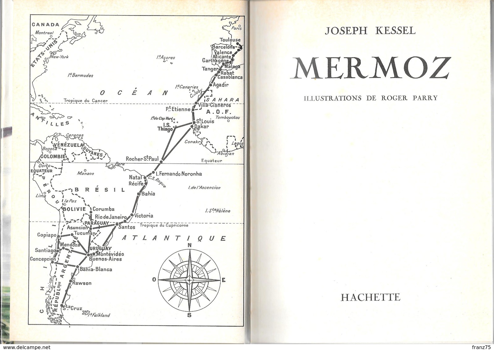 MERMOZ--Joseph KESSEL-Hachette-1956 (voir Scans)--BE/TBE - Ideal Bibliotheque